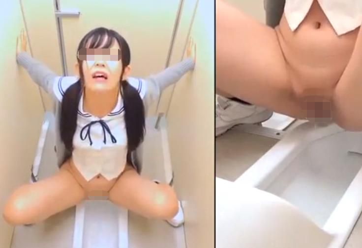 おしがま放尿が快感の女子校生「あぁっ・・あ～～ん」